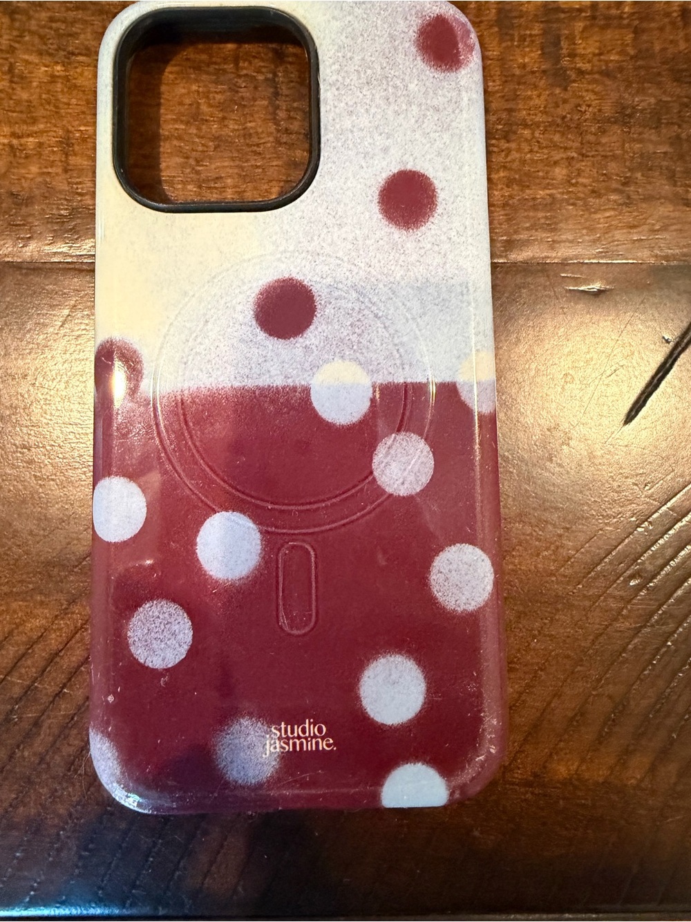 THE DAIRY-JASMINE DOWLING
PLUM POLKA DOT iPhone 15 pro max case